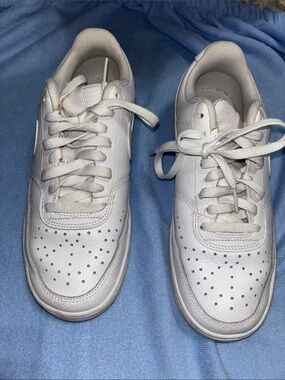 Nike White Low-Top Leather Sneakers